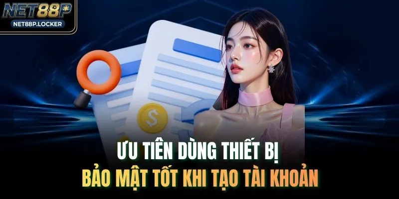 Ưu tiên dùng thiết bị bảo mật tốt khi tạo tài khoản